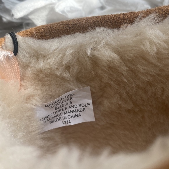 New Madden Girl Platform rhinestone tan boots booties 6.5 - Picture 9 of 11